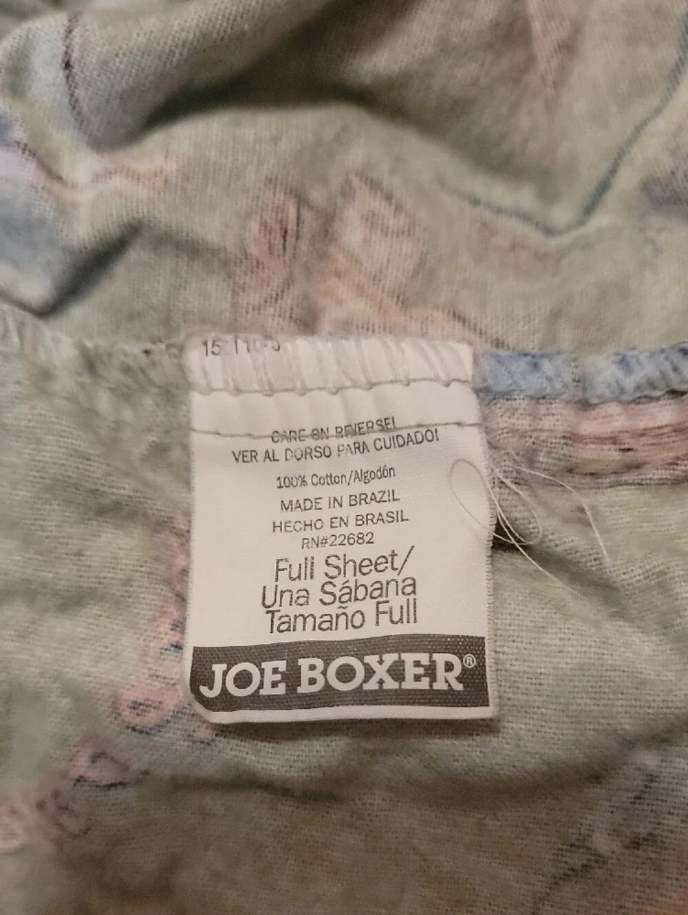 Joe Boxer Green Camping Print Full Size Flannel Sheet Set
